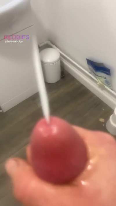 Blasting my load in the toilets!