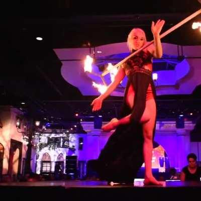 Fire Dancer Grace Good Getting Ready For Halloween