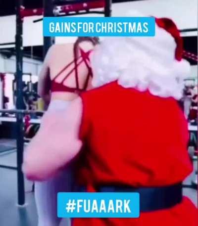 Santa after I ask for weights for Christmas