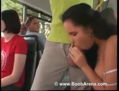 Giving A Blowjob On A Packed Bus