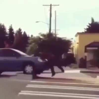 WCGW getting a car free from sign