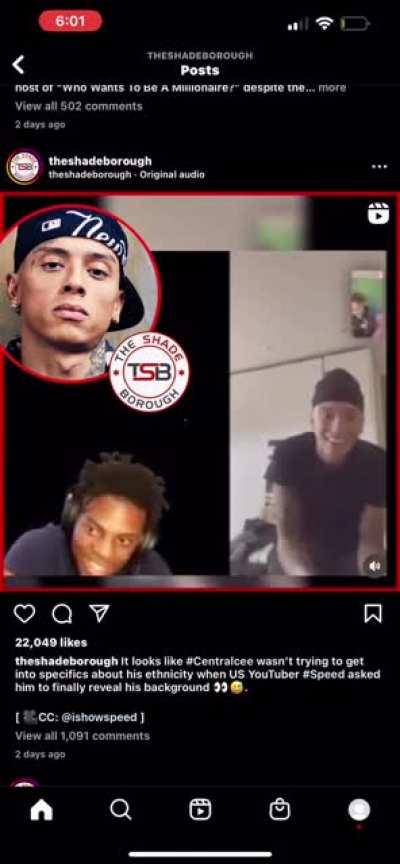 central cee seems a bit nervous about revealing his ethnicity. Thoughts ?