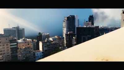Insane interpolation & slow-mo of the Beirut explosion (2020-08-04)