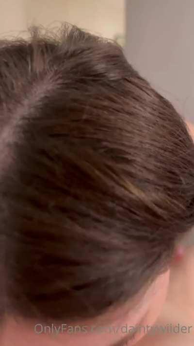 Playing with her food