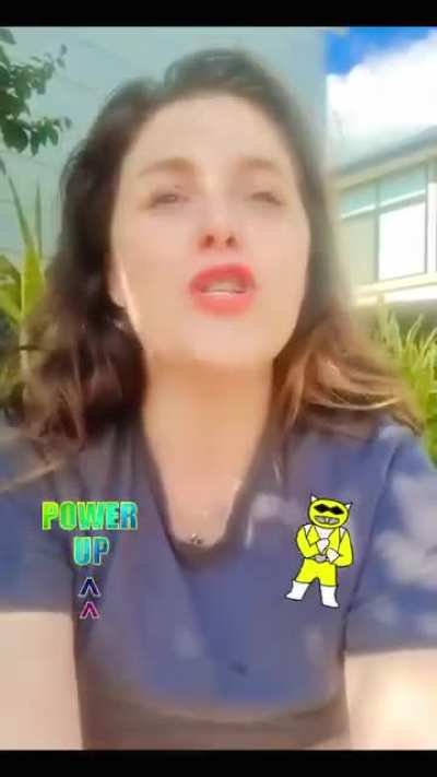 Caitlin Murphy (Ronny Robinson/Operation Overdrive Yellow Ranger) Her bottom half shows her only wearing black undies