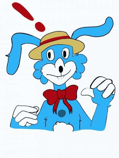 Little animation I did of a doodle of bon from bunnyfarm