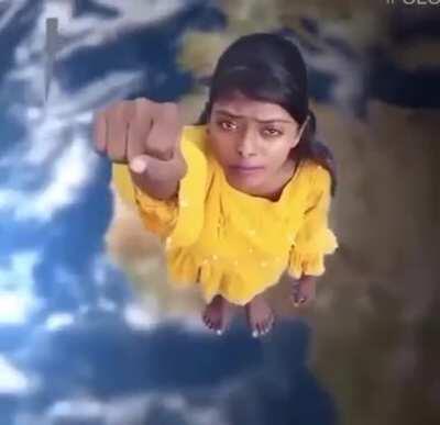 Planting the Indian Flag on Moon.