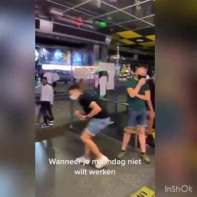 WCGW hitting a punching ball machine?