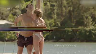 BTS: Sydney Sweeny in Bikini Smacks Glen Powell in the Balls in 