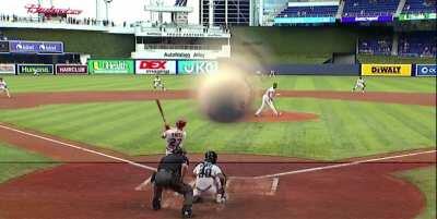A Tyler O'Neill Foul Ball Destroys the Camera Behind Home Plate