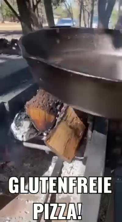 Caption says gluten free pizza