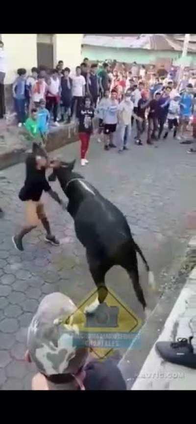 Thought he was immune because he was the one holding the rope