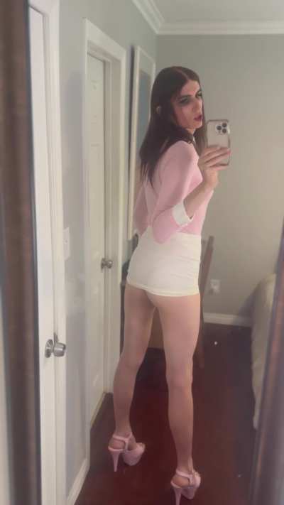 I answered the door for the Amazon guy in this outfit. He laughed a little. I was so humiliated I almost came in my panties 