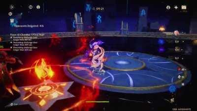 Main DPS C0 Kokomi + Ocean-Hued Clam x4 in Abyss 12-1