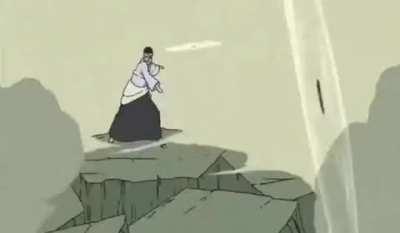 Might just be me but this is one of my all time fav naruto fight choreography.The clever use and combination of shuriken and sword to attack and dodge plus how sasuke instructed his hawk to pick up the stray shuriken and to drop it towards danzo at the ri