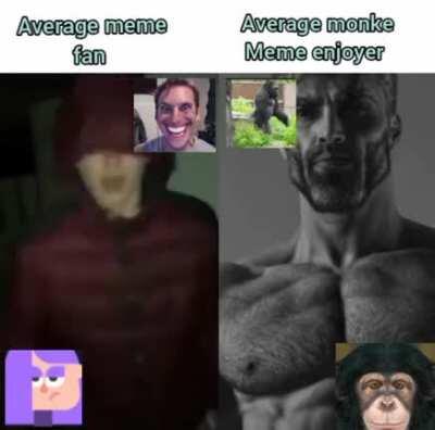 monke is chad be like monke