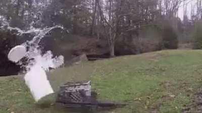 What an AR-15 can do to a 10-inch steel plate