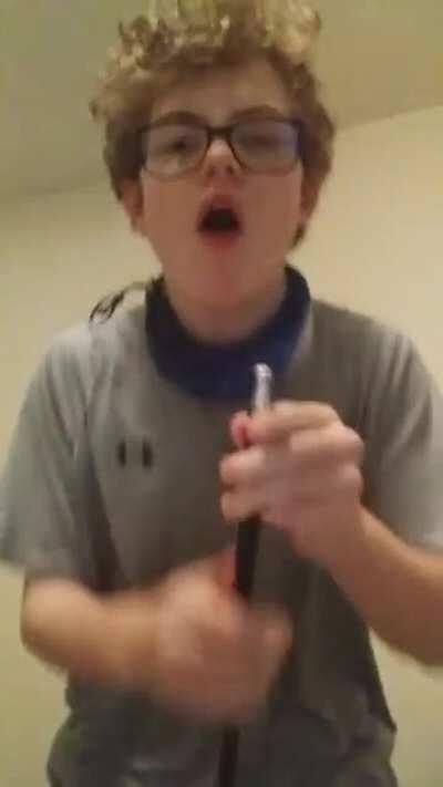 I was trying to make a tutorial on how to use a spring loaded staff but it didn't go so well