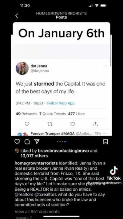 A capitol terrorist is identified and she asks to be pardoned