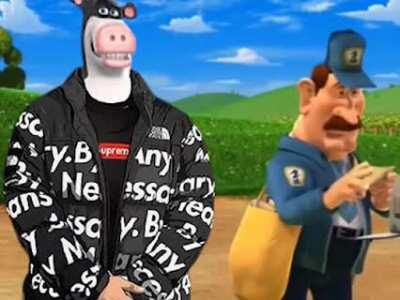 Bro the cow getting into the sus-swag as well O.O