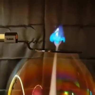 Fire with smoke bubble. Impressive.