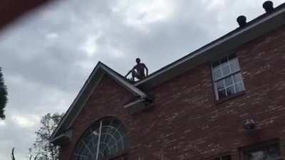 The sound of his legs breaking...