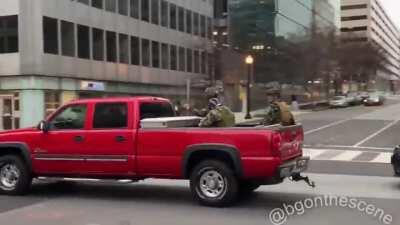 Good morning D.C., Trump's militias are putting on their best ISIS cosplay as a means of coping for their loss in Georgia and upcoming loss today.