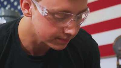 Trying to cold bend bronze with a hammer