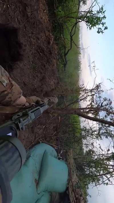 First-person war, perspective of members of the Ukrainian armed forces, October 2023. location: unknown.