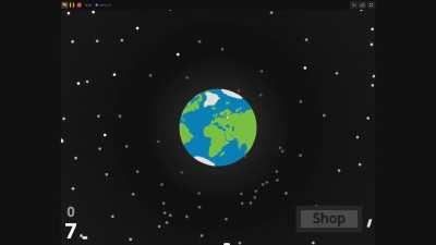 A earth clicker game i made cause i barfed up my code on the COD Game Im making