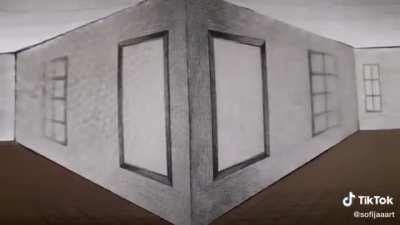 Inverse perspective illusion