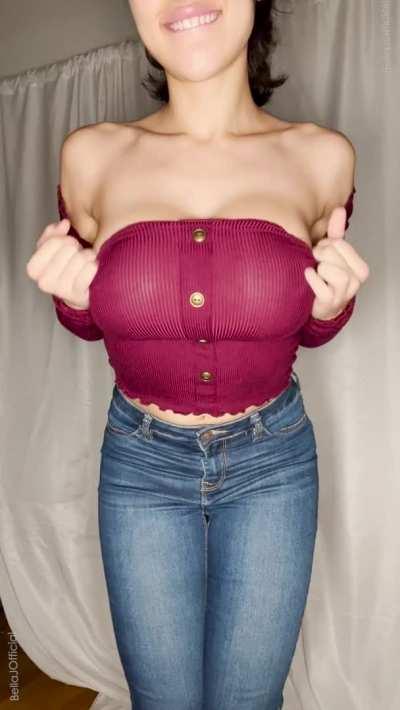 Wanna play with my tits?