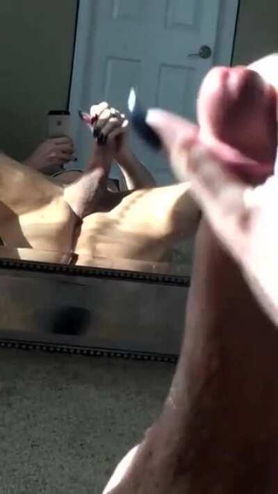 Mia Isabella stoking her legendary/gorgeous/amazing cock