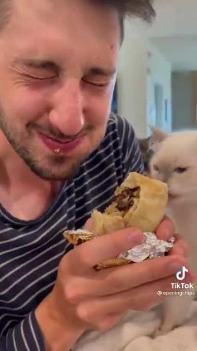 Can't even eat my burrito in peace