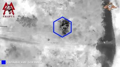 RU POV: Ukrainian infantry group eliminated after disembarking from a car by Russian drone dropped grenades 