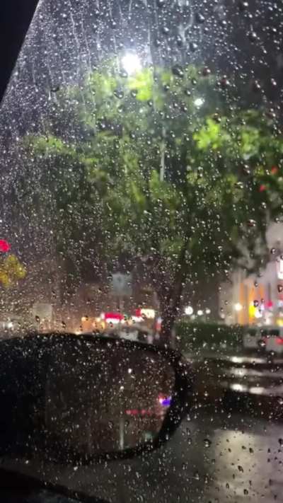 Rain feels really different when it's Friday night