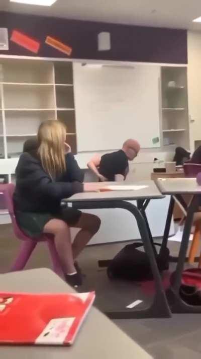 When Teacher showing off in the classroom goes wrong