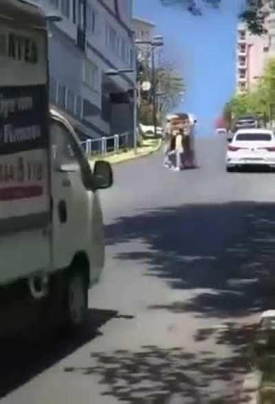 WCGW Pushing a heavy cart up-hill