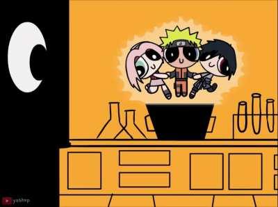 NARUTO SHIPPUDEN IN POWERPUFFGIRLS INTRO