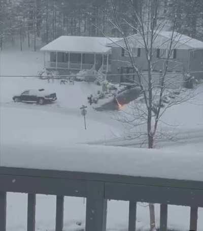 When shoveling the driveway will take too long.