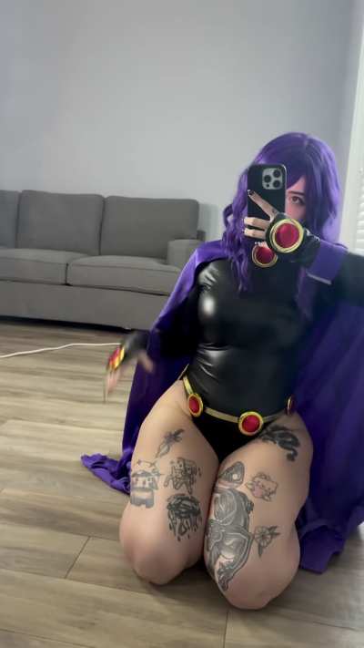 the raven cosplay must stay on while we fuck