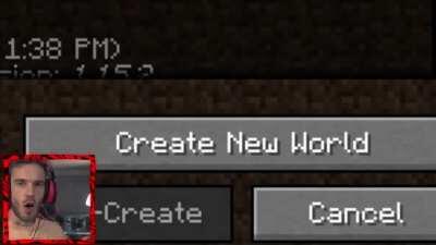 minecraft but pewdiepie regrets world name