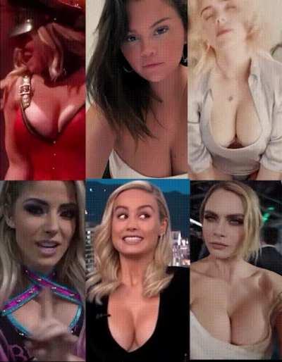 Which one will take control of you. How would you please her? - Kaley Cuoco, Selena Gomez, Bille Eilish, Alexa Bliss, Brie Larson, Cara Delevingne