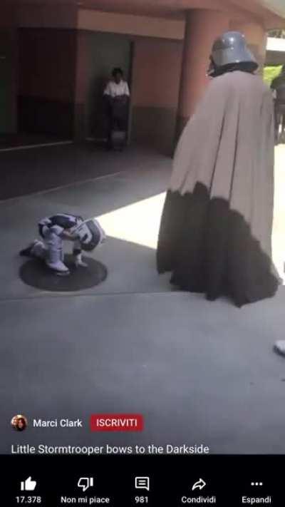 A young apprentice pays respect to his superiors