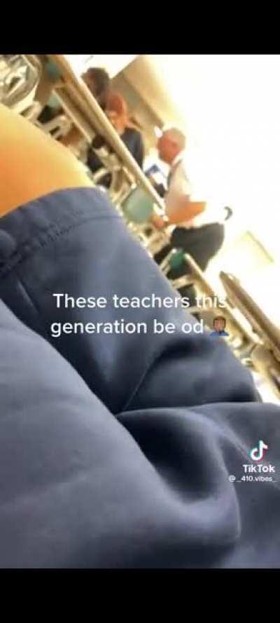Teacher’s response to 14 year old using cellphone in class