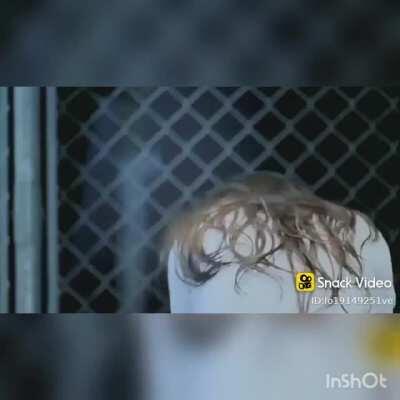 scaring the dog away