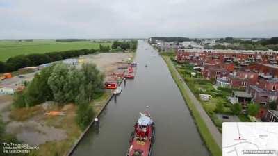 The many bridges on the way from Rotterdam to Amsterdam