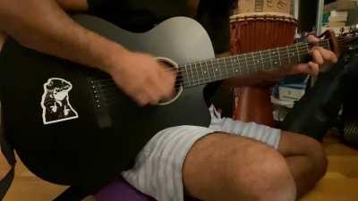 Just put my Komi sticker on my guitar, and it inspired me to write a little confession song!