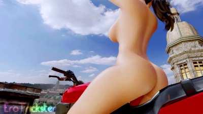 Lara bouncing on her bike (EroTrickster) [Tomb Raider]