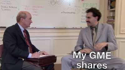 When GME hits 40m a share and Hedgies are begging us to sell